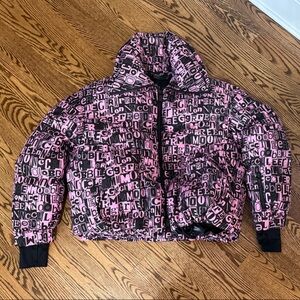 Moncler Grenoble Graphic Pink and Black Puffer Guaranteed Authentic